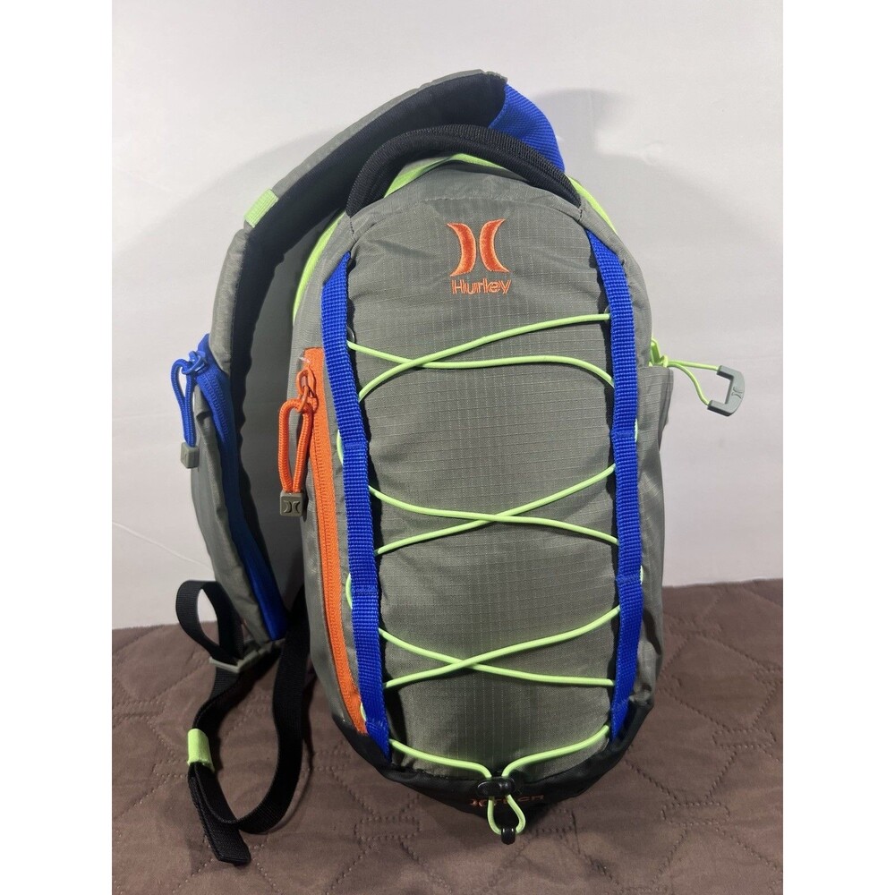 Hurley Tech Crossbody Sling Backpack Bottle Pocket Gray Hiking Travel NWT